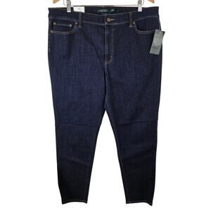 Lauren Ralph Lauren Women's size 16 Premier Skinny Crop Slimming Fit Denim Jeans